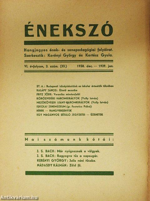 Énekszó 1938. december - 1939. január