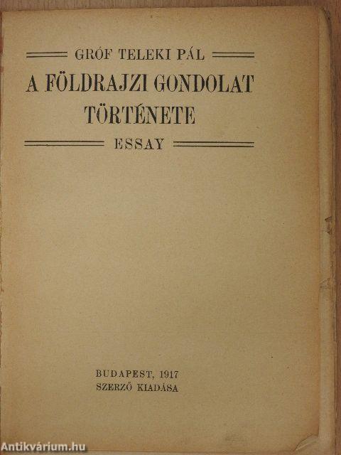 A földrajzi gondolat története