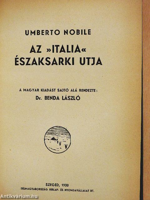 Az »Italia« északsarki utja