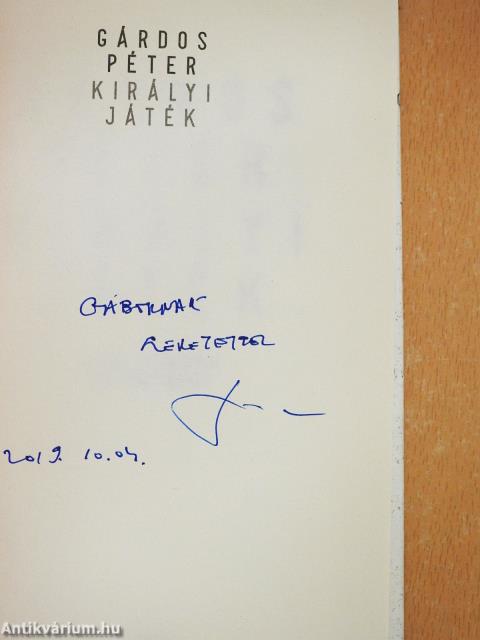 Királyi játék (dedikált példány)