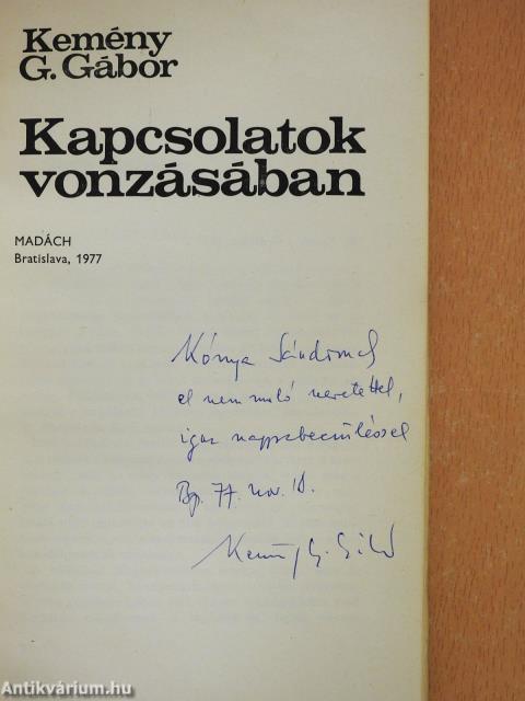 Kapcsolatok vonzásában (dedikált példány)