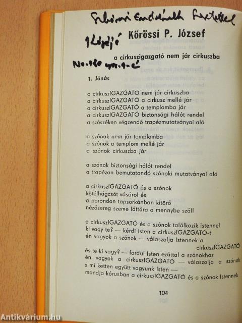 Kimaradt Szó (dedikált példány)