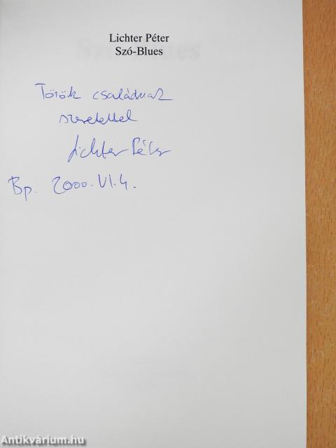 Szó-Blues (dedikált példány)