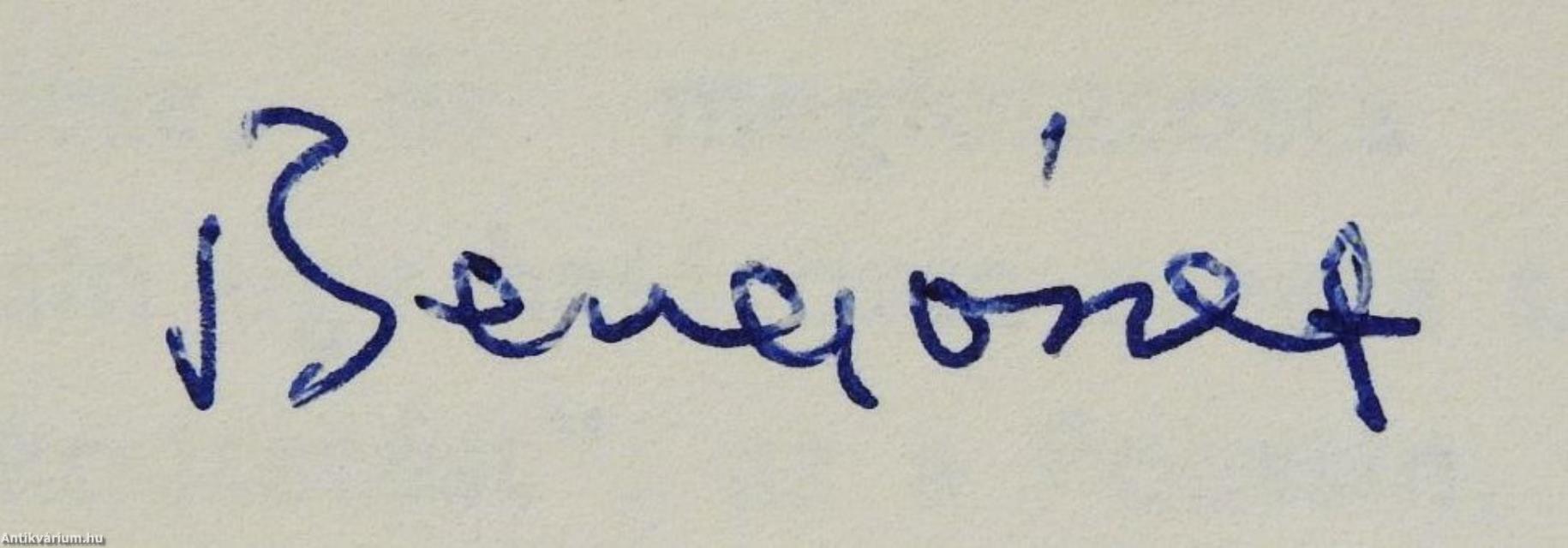 Bene József (dedikált példány)