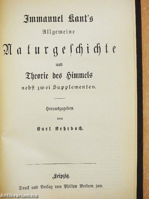 Allgemeine Naturgeschichte und Theorie des Himmels (gótbetűs)