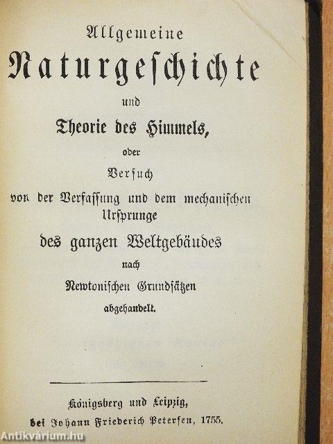 Allgemeine Naturgeschichte und Theorie des Himmels (gótbetűs)