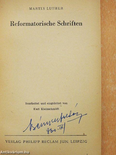 Reformatorische Schriften