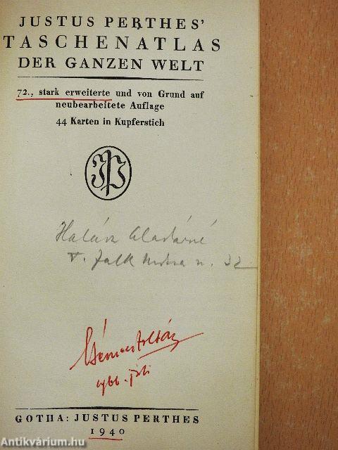 Justus Perthes' Taschenatlas der ganzen Welt