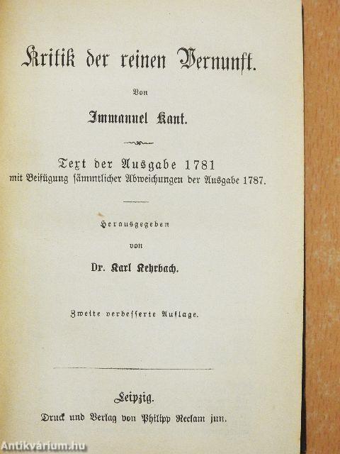 Kritik der reinen Vernunft (gótbetűs)