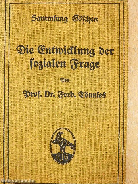 Die Entwicklung der sozialen Frage (gótbetűs)