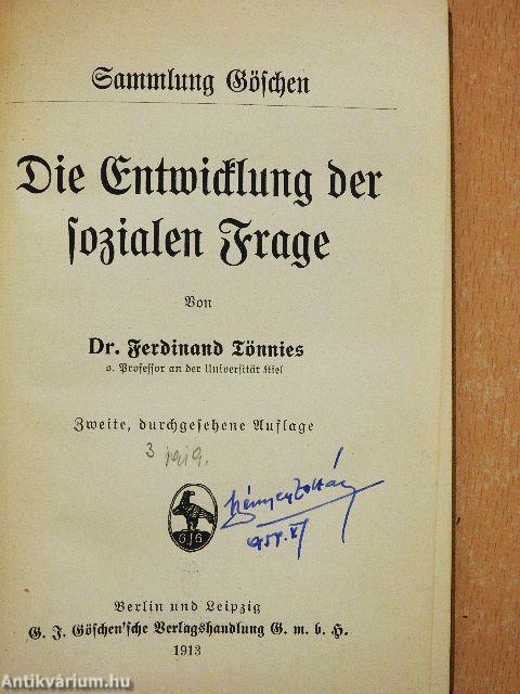 Die Entwicklung der sozialen Frage (gótbetűs)