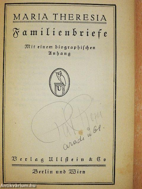 Maria Theresia Familienbriefe (gótbetűs)