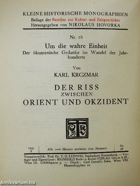 Der Riss zwischen Orient und Okzident