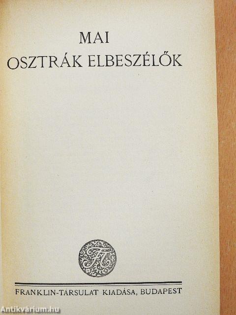 Mai osztrák elbeszélők