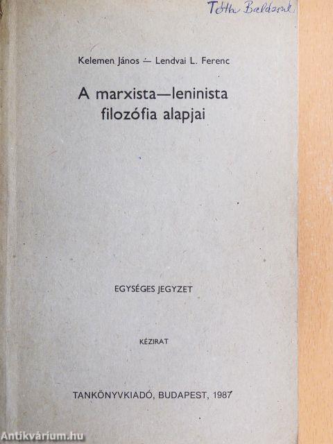 A marxista-leninista filozófia alapjai