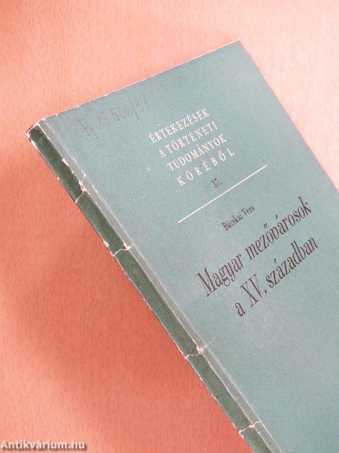Magyar mezővárosok a XV. században