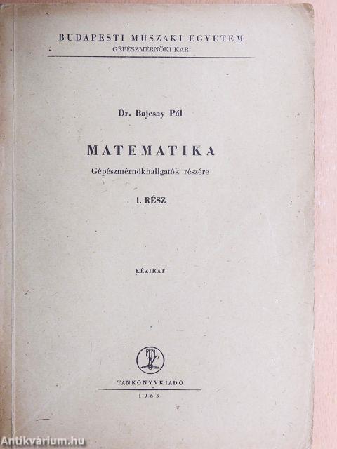 Matematika I.
