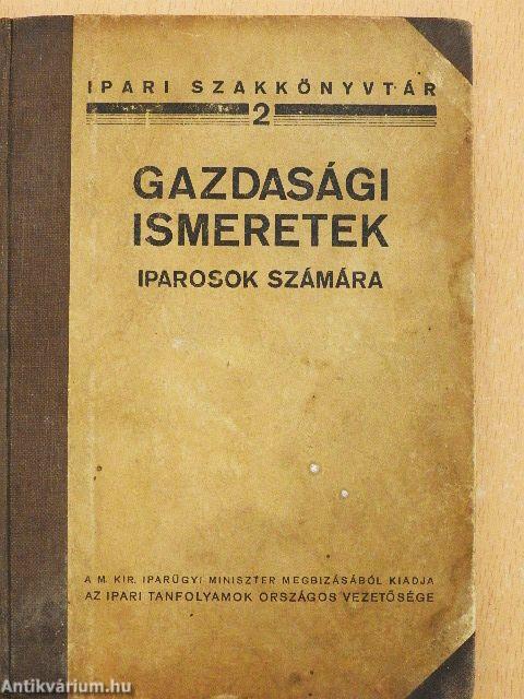 Gazdasági ismeretek iparosok számára