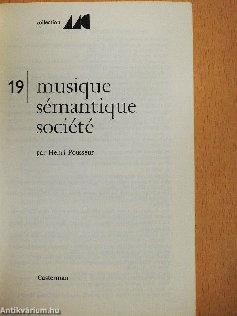 Musique sémantique société