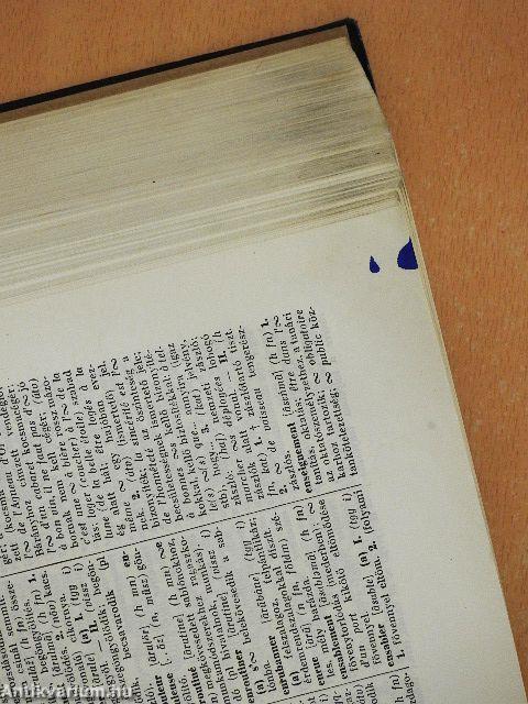 Francia-magyar és magyar-francia nagy kéziszótár I.