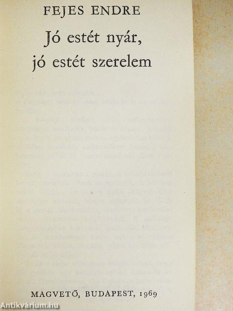 Jó estét nyár, jó estét szerelem