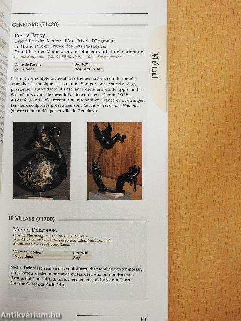 Artisanat et Métiers d'Art Guide Bourgogne