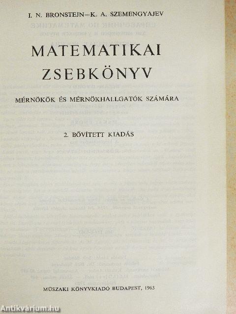 Matematikai zsebkönyv
