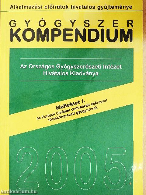 Gyógyszer kompendium 2005 Melléklet I.