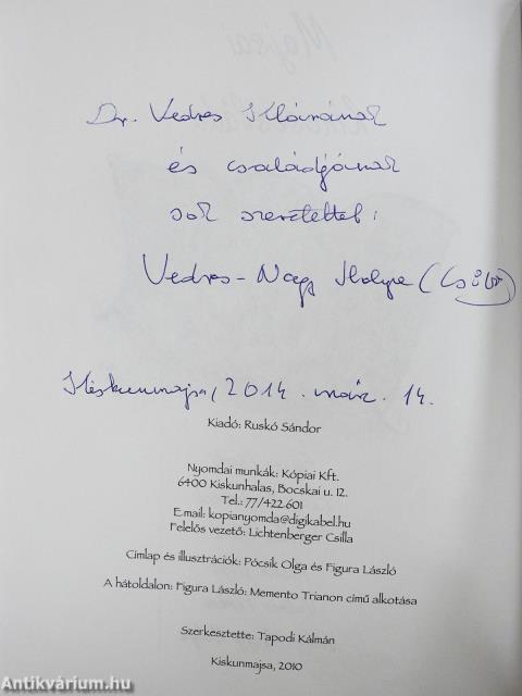 Majsai kincsesláda (dedikált példány)