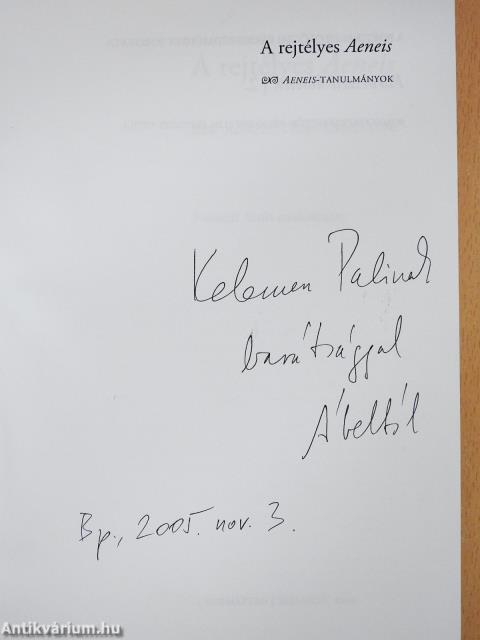 A rejtélyes Aeneis (dedikált példány)