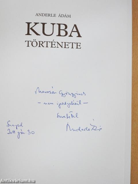 Kuba története (dedikált példány)
