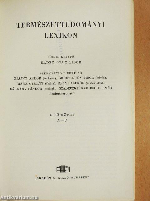 Természettudományi lexikon 1-7.
