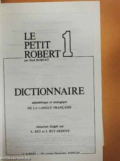 Le Petit Robert 1.