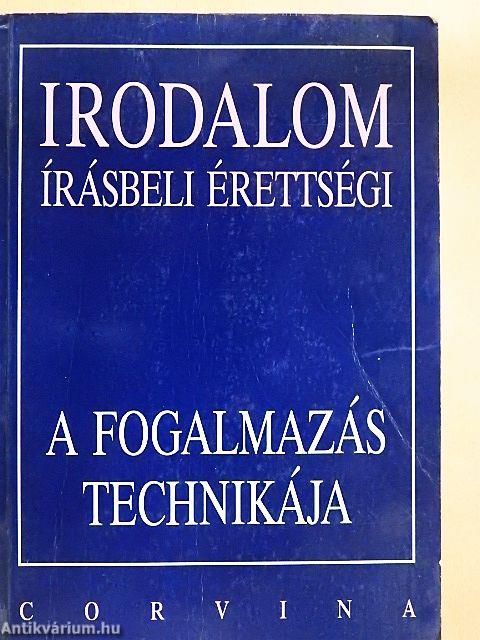 Irodalom írásbeli érettségi