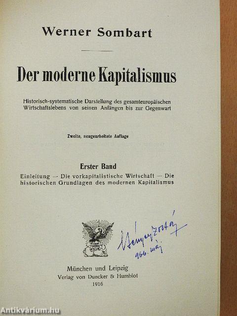 Der moderne Kapitalismus I-II/1-2.