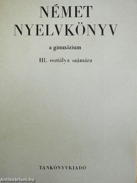 Német nyelvkönyv III.