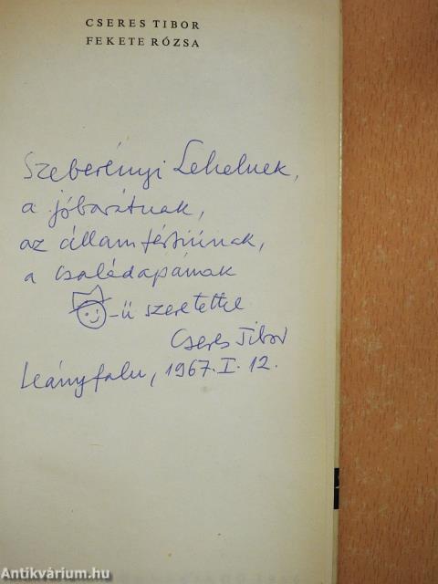 Fekete rózsa (dedikált példány)