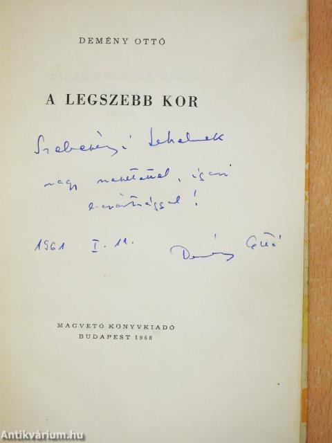 A legszebb kor (dedikált példány)