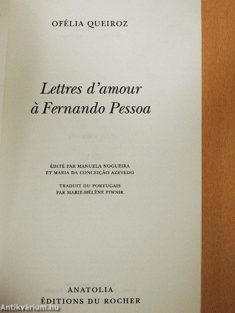 Lettres d'amour á Fernando Pessoa