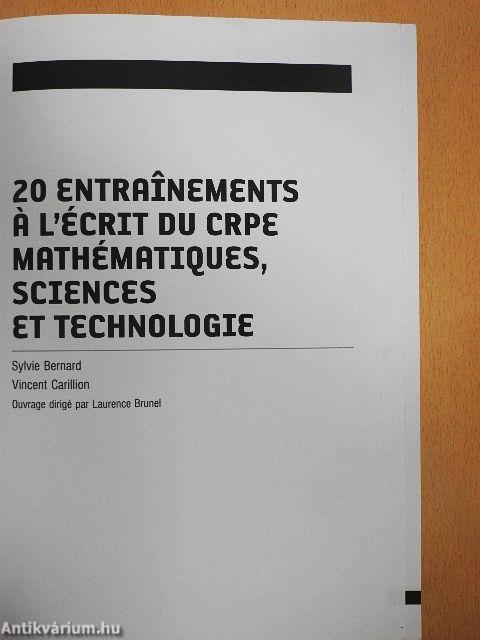 20 Entrainements á l'écrit du CRPE