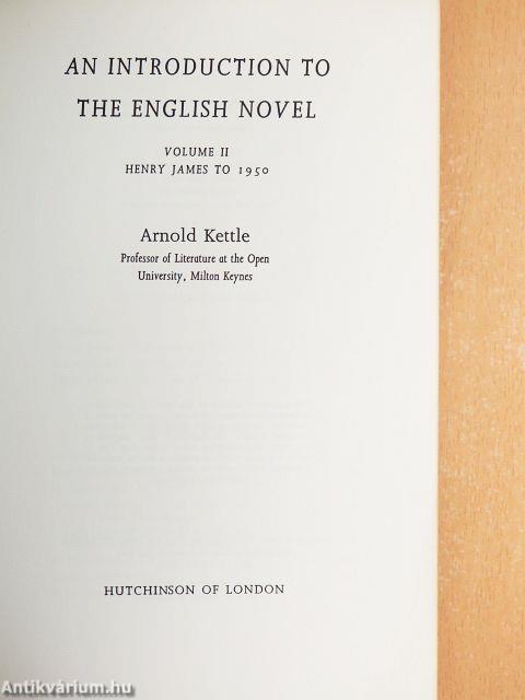 An Introduction to the English Novel 2.