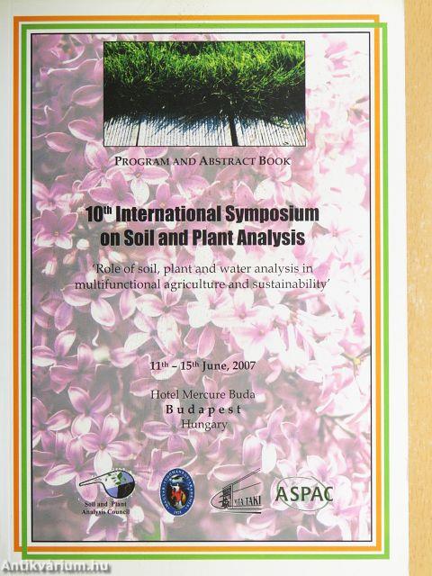 10th International Symposium on Soil and Plant Analysis