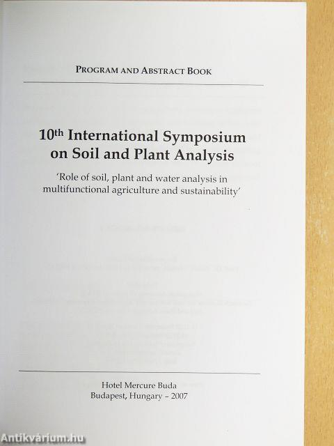 10th International Symposium on Soil and Plant Analysis