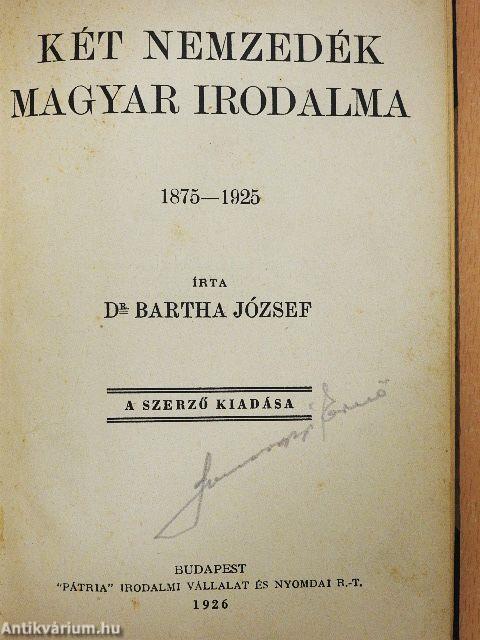 Két nemzedék magyar irodalma