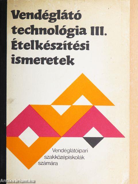 Vendéglátó technológia III.