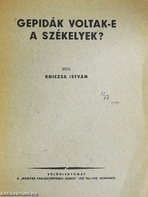 Gepidák voltak-e a székelyek?