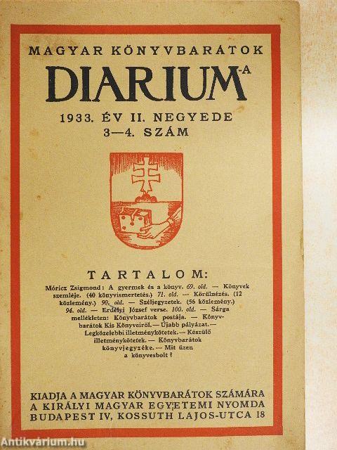 Diarium 1933/3-4.