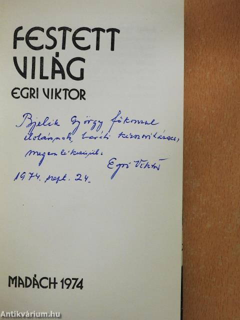 Festett világ (dedikált példány)