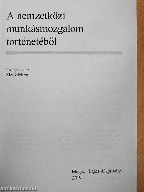 A nemzetközi munkásmozgalom történetéből 2019