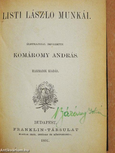 Listi László munkái